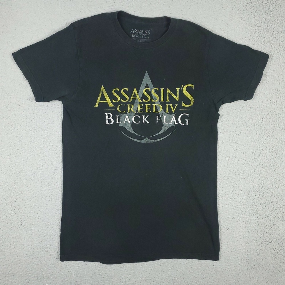 Assassins Creed Black Flag 2013 Black Short Sleeve T-Shirt Mens Size Medium